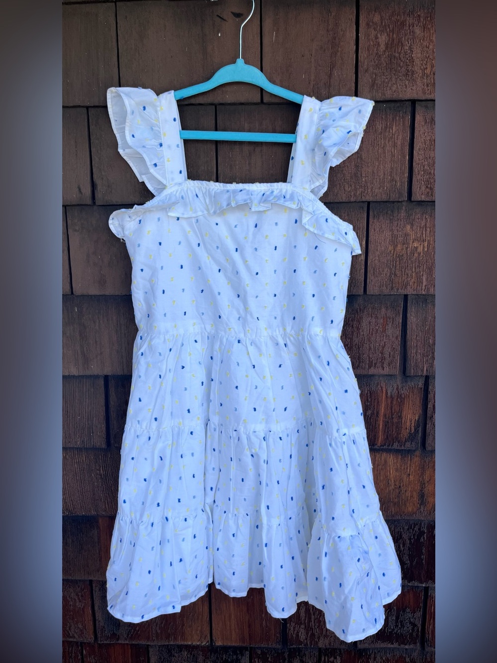 Janie and Jack White cotton girls sundress size 8